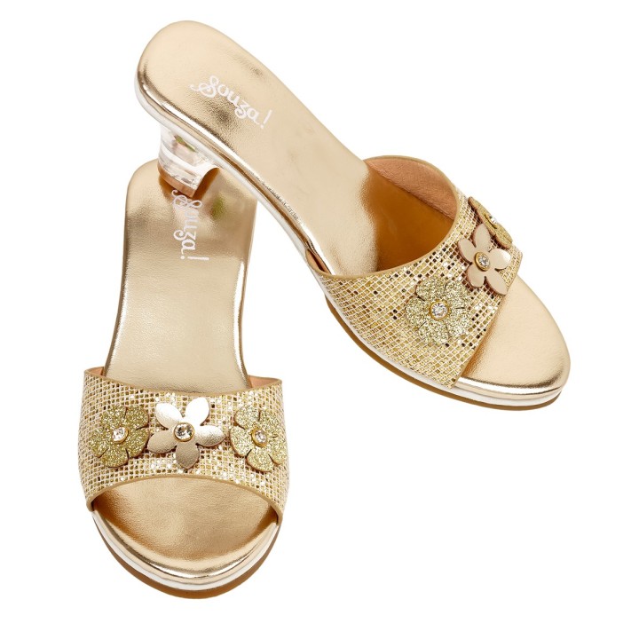 Gouden prinsessen schoentjes slippers prinsessenschoenen kind