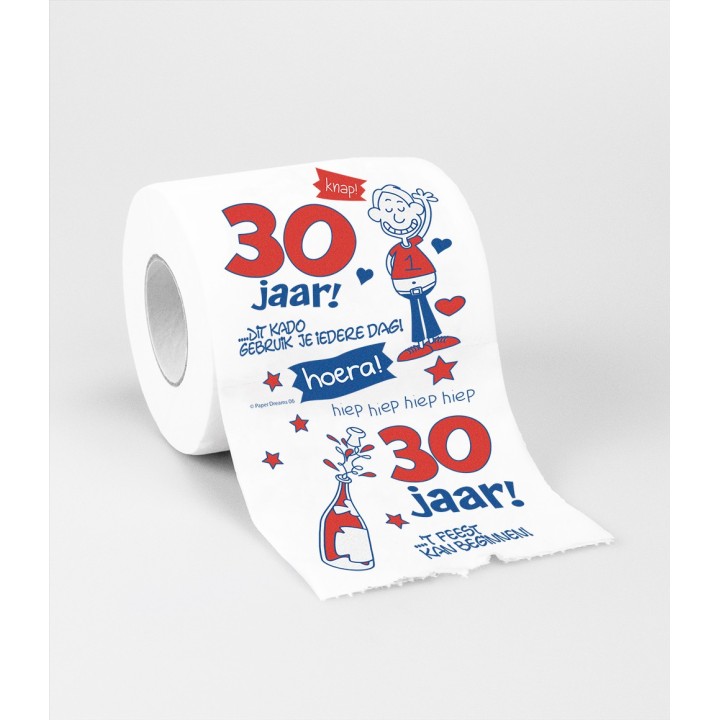 grappig toiletpapier 30 jaar humor wc papier