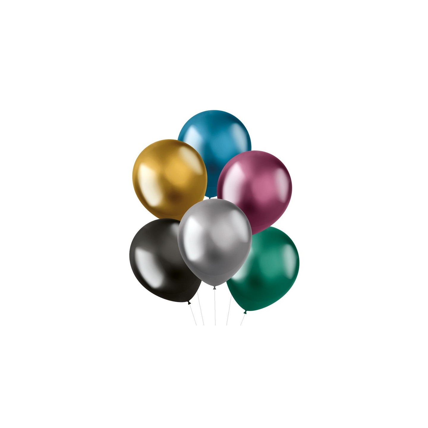 ballonnen latex metallic gekleurde mix