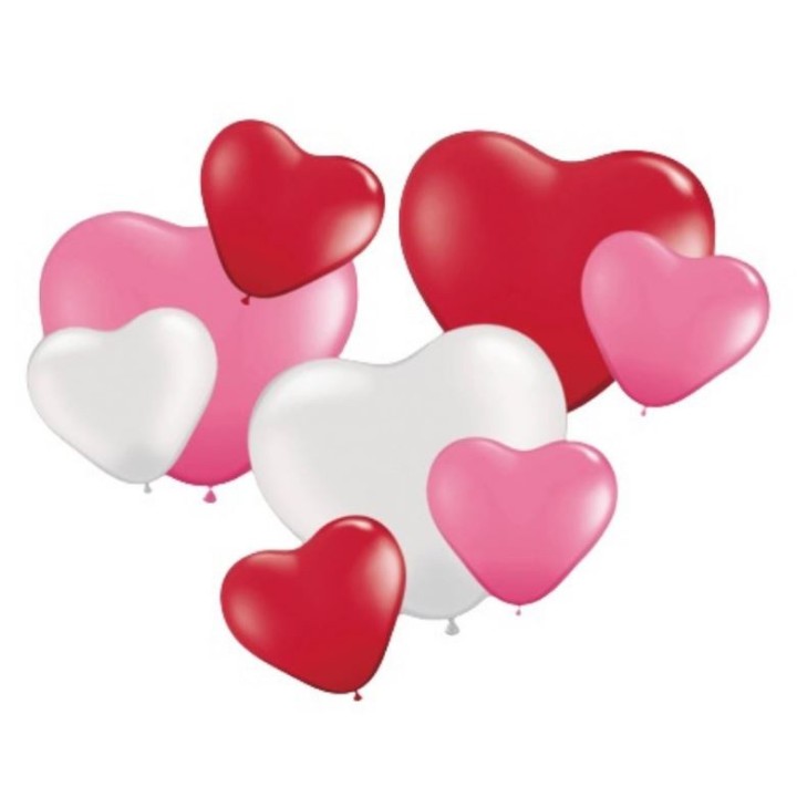 ballonnen hartvorm rood hart 