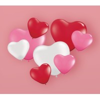 ballonnen hartvorm rood hart 