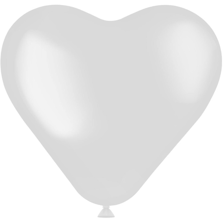 ballonnen hartvorm wit hart 