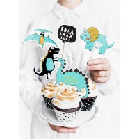 taart toppers dino cupcakes