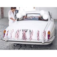 Auto decoratie  just married bruiloft versiering