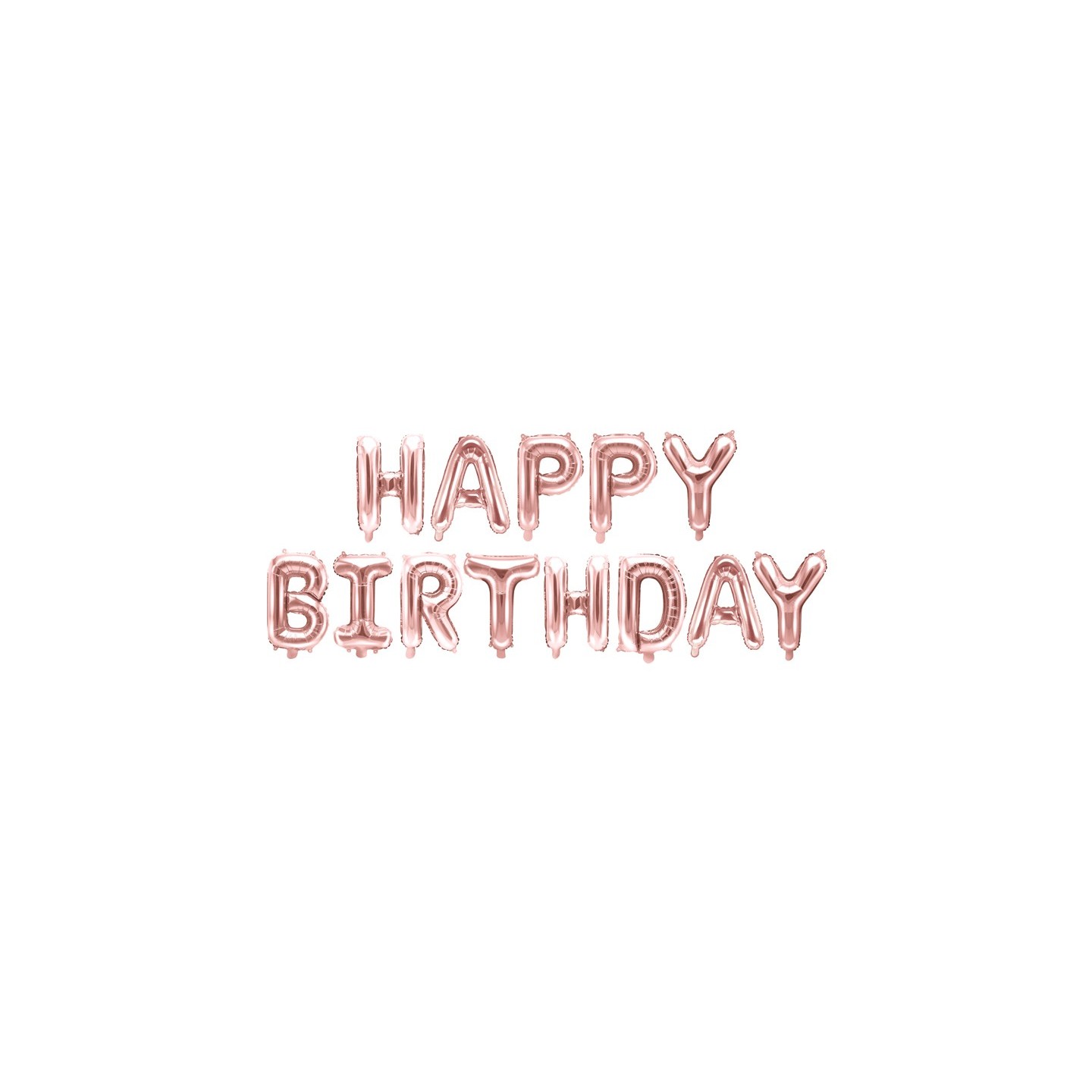 Happy Birthday letterslinger rosé goud versiering