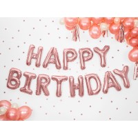 Happy Birthday letterslinger rosé goud versiering