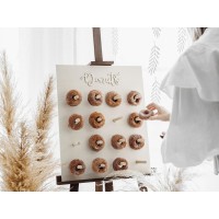 Donut wall hout bruiloft communie