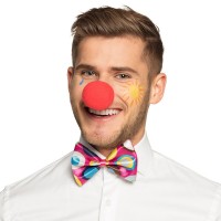Clown strik roze bollen clownsattributen