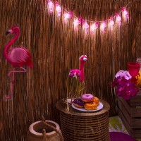 Flamingo lichtjes slinger LED lichtsnoer feestartikelen