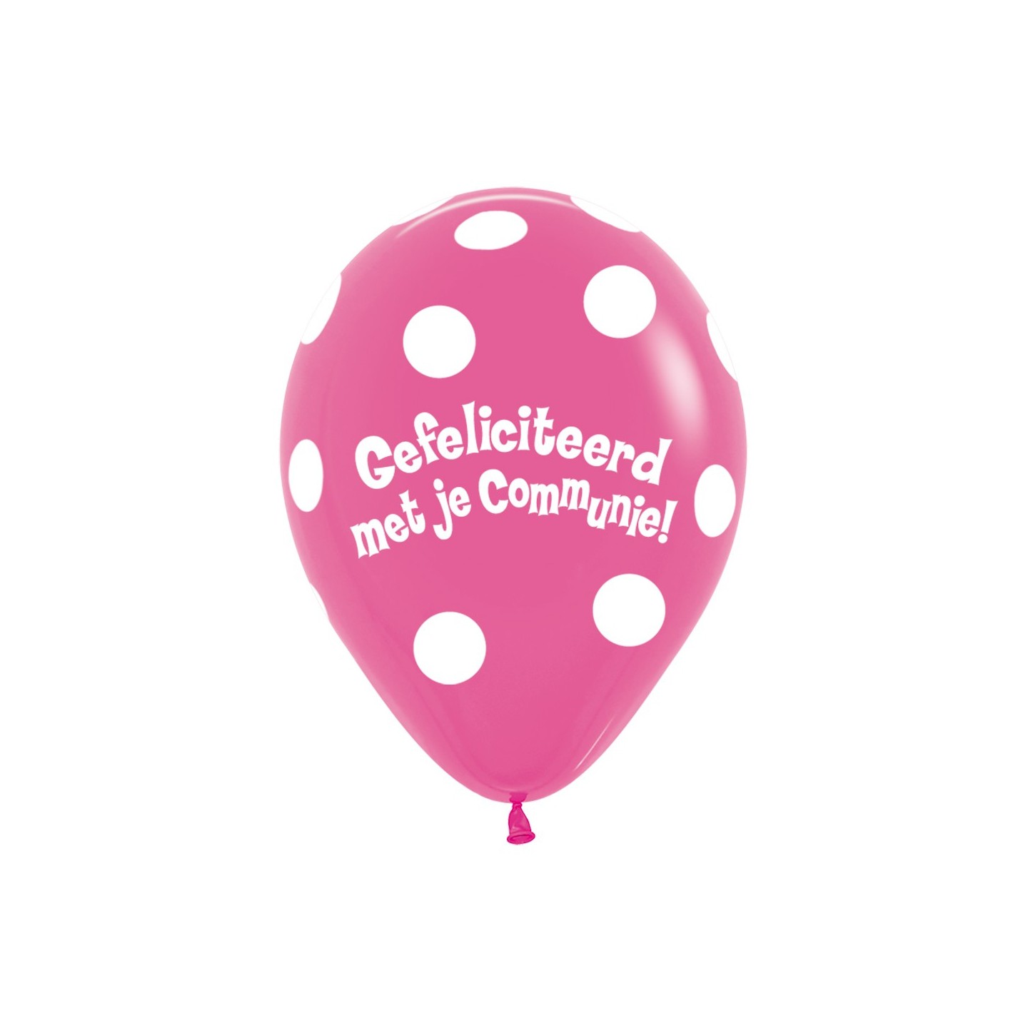 Communie ballonnen roze dots versiering