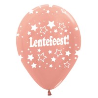 Lentefeest ballonnen rose goud 30cm 5st