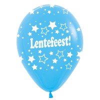 Lentefeest ballonnen stars blauw 30cm 5st