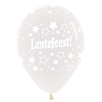 Lentefeest ballonnen transparant 30cm 5st