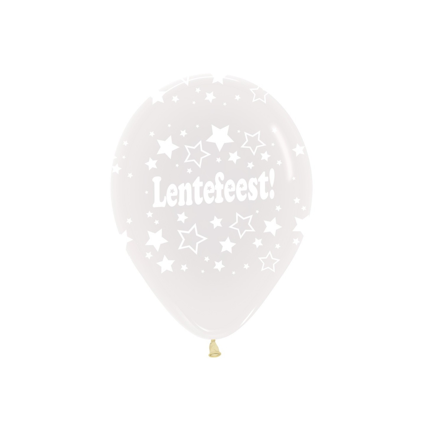 lentefeest ballonnen transparant wit dots versiering