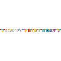 verjaardag letterslinger happy birthday regenboog versiering