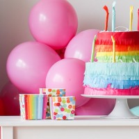 Snackbakjes Happy Birthday rainbow verjaardag feestartikelen