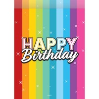 uitdeelzakjes verjaardag Happy Birthday regenboog 