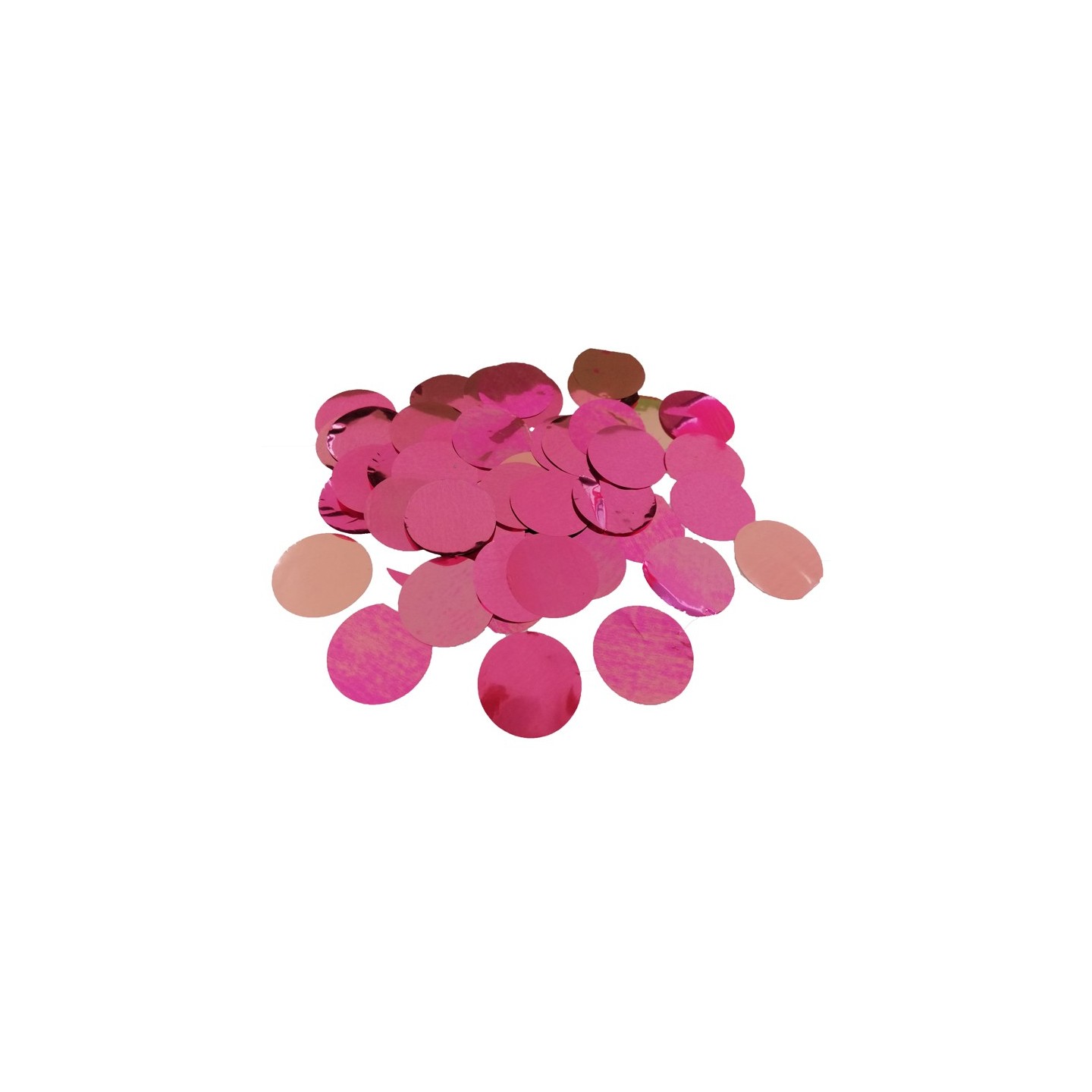 Ballon confetti metallic roze rond groot