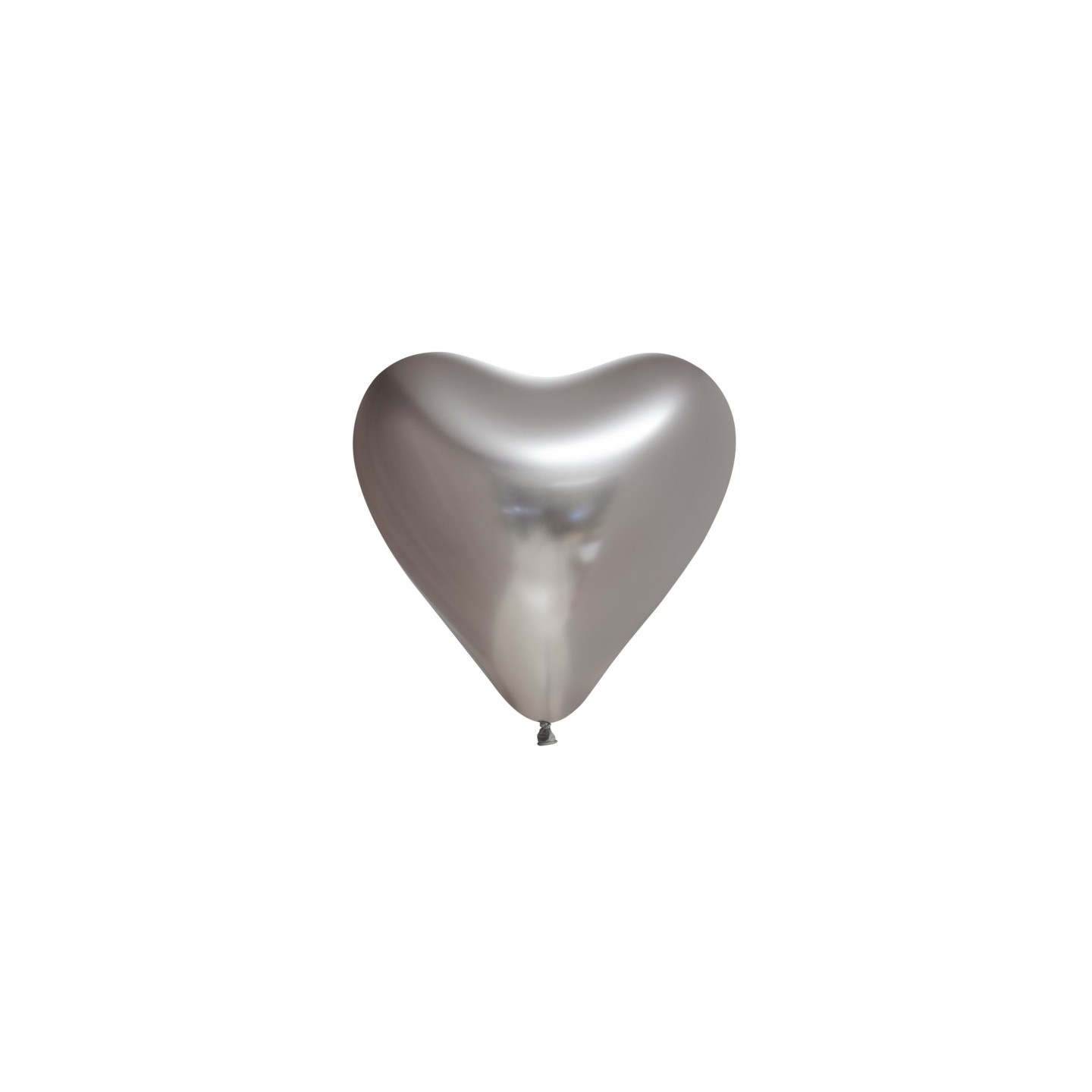hart ballonnen zilver chroom hartvorm