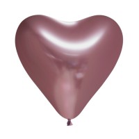 hart ballonnen rose goud chroom hartvorm