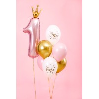 eerste verjaardag ballonnen one pastel roze