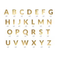 DIY letter slinger goud Alfabet