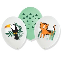 Ballonnen Get Wild Safari 28cm 6 stuks
