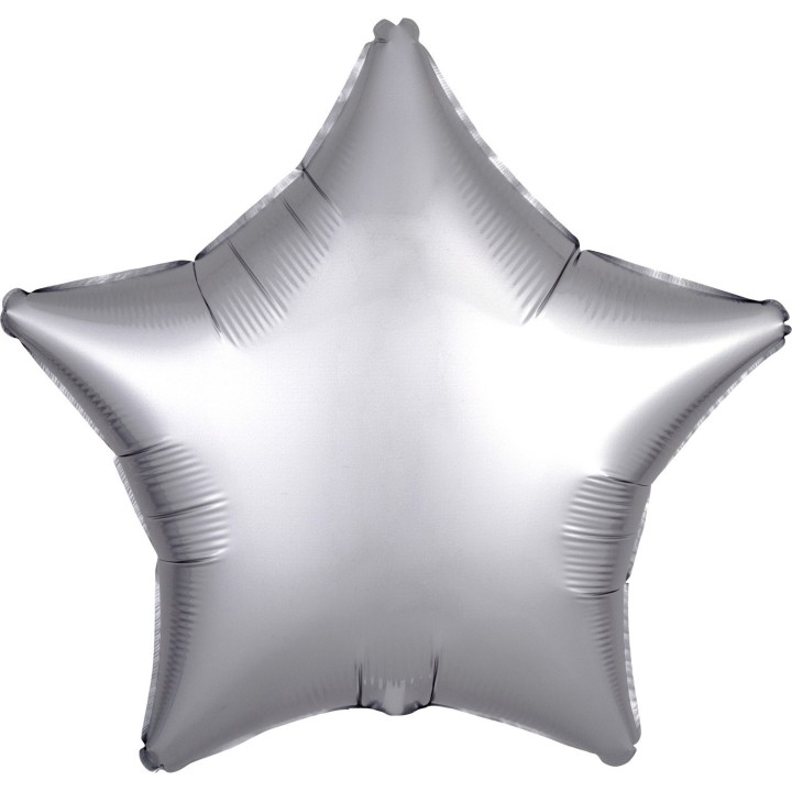 Folieballon onbedrukt zilver ster