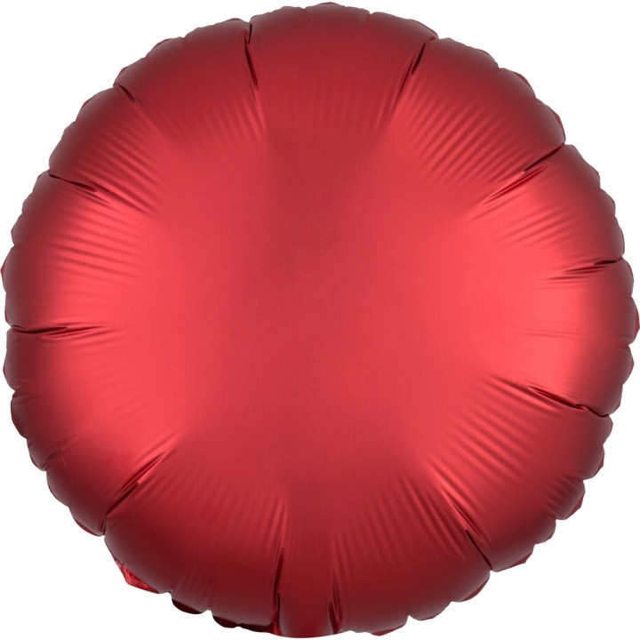 Folieballon onbedrukt rood rond