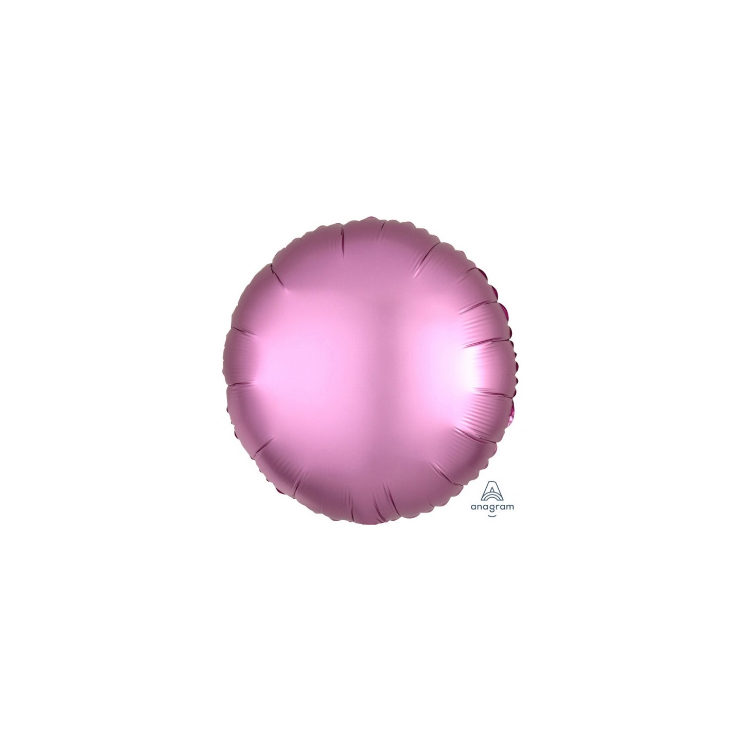 Folieballon onbedrukt roze rond