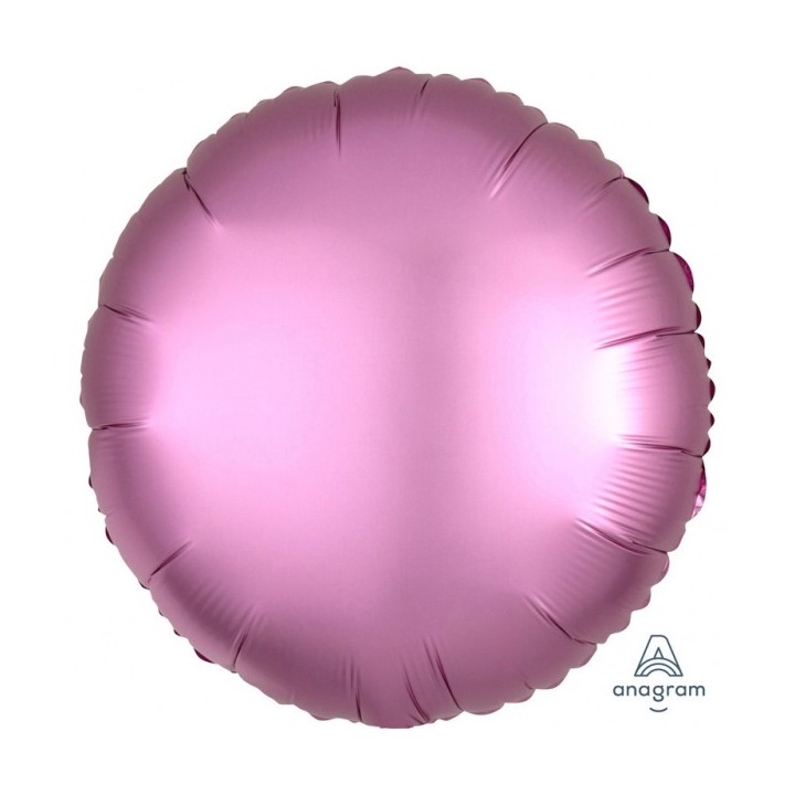 Folieballon onbedrukt roze rond