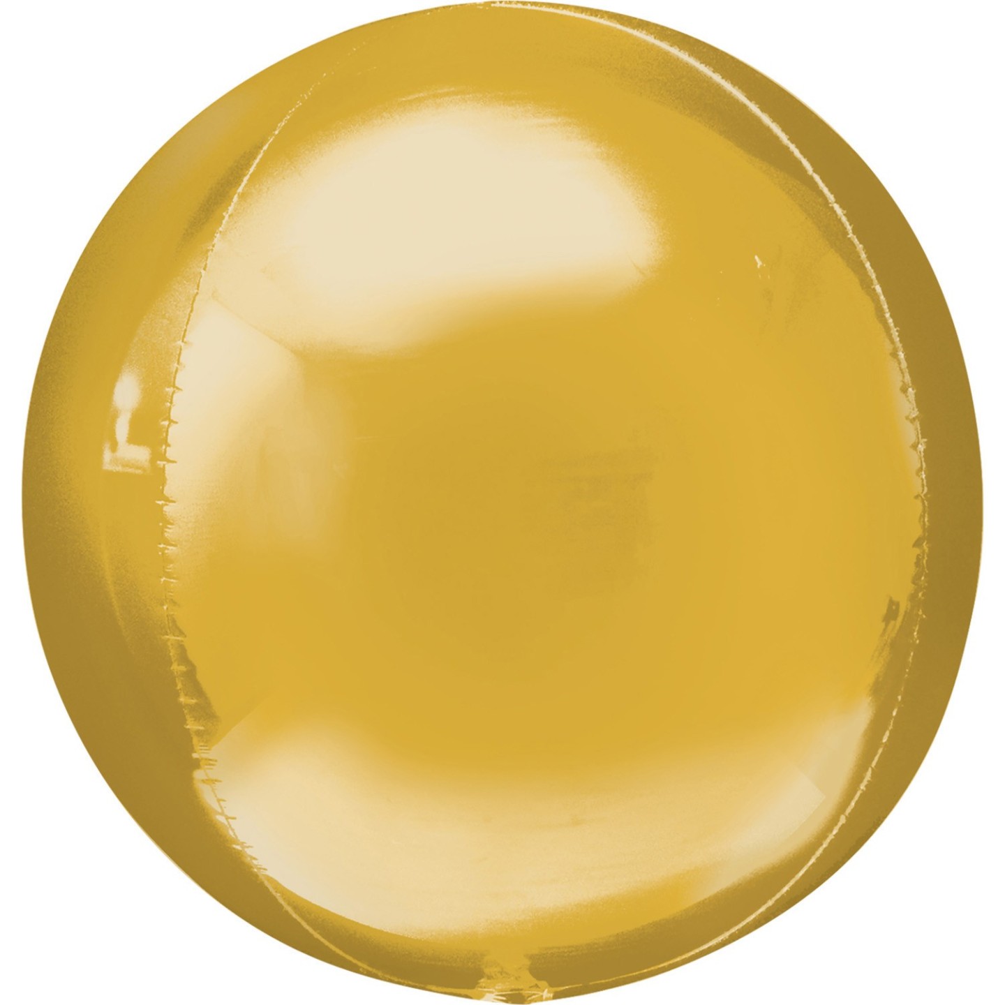 Folieballon onbedrukt orbz goud rond