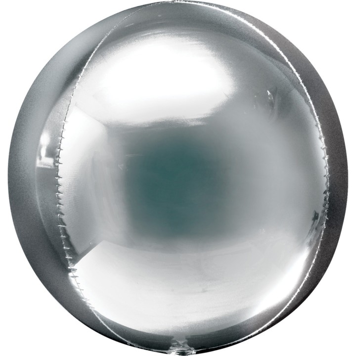 Folieballon onbedrukt orbz zilver rond