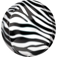 Folieballon bedrukt orbz zebra rond