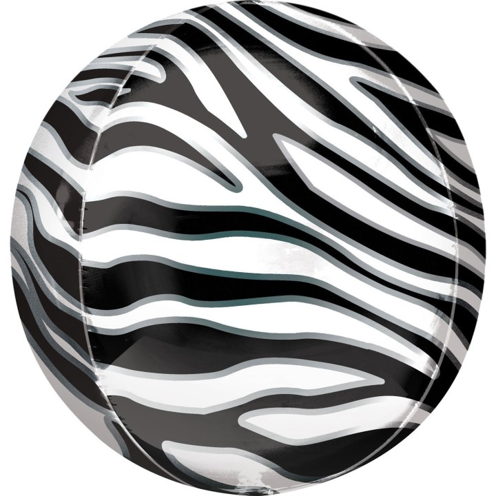 Folieballon bedrukt orbz zebra rond