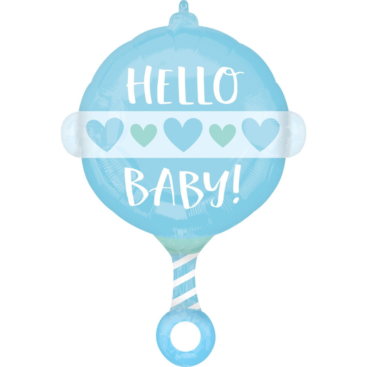 Folieballon geboorte jongen hello baby blauw