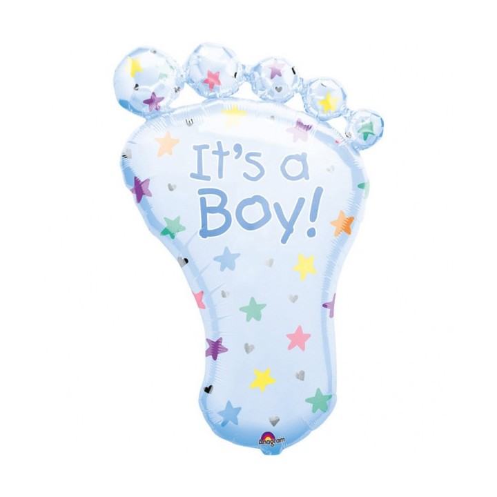 Folieballon geboorte jongen baby blauw