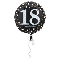Folieballon Sparkling 18 jaar HBDay 43cm