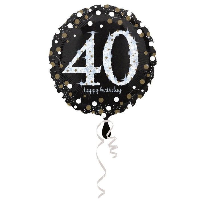 Folieballon verjaardag sparkling 40 jaar
