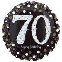 Folieballon verjaardag sparkling 70 jaar