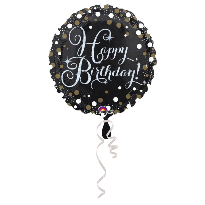 Folieballon verjaardag sparkling happy birthday
