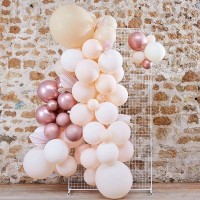 DIY ballonboog pampas wit-rose goud 70-dlg