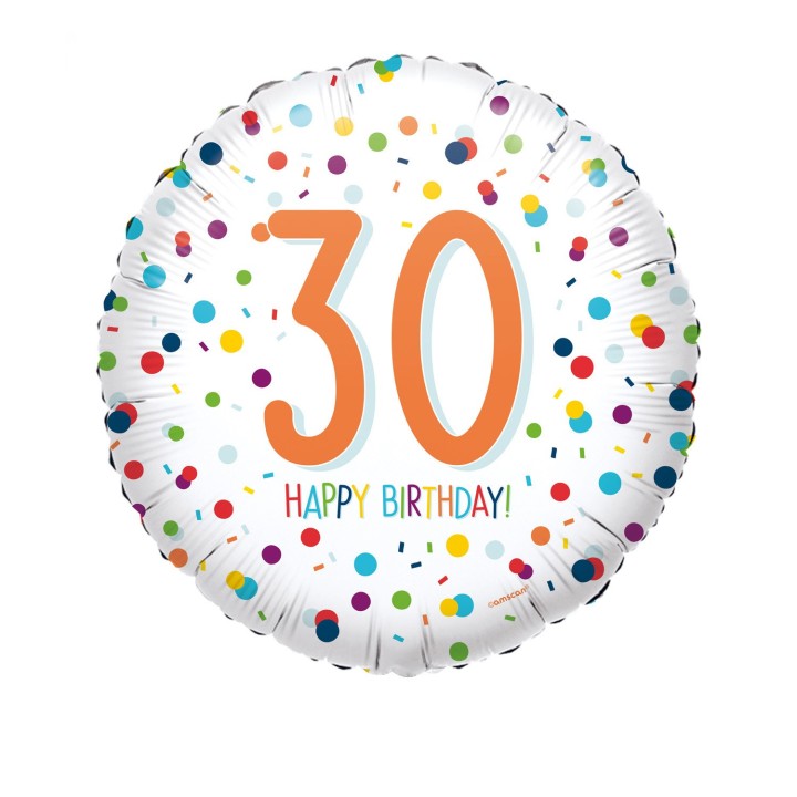 Folieballon verjaardag confetti 30 jaar