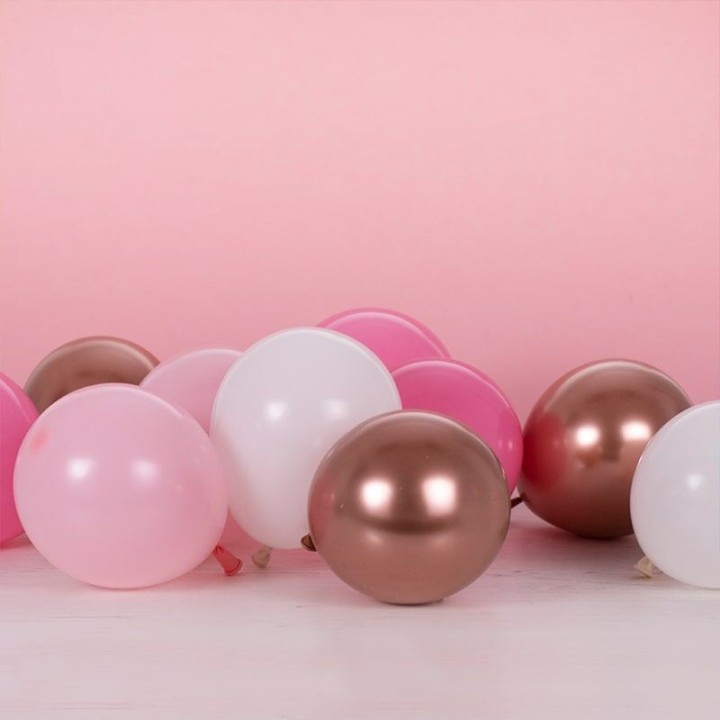 gekleurde ballonnen mix rose goud latex 12cm