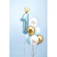 eerste verjaardag ballonnen one pastel blauw