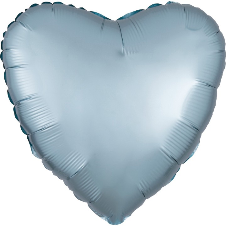 Folieballon onbedrukt pastel blauw hart
