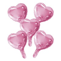 mini Folieballon klein roze hartje