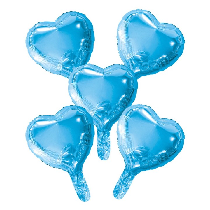 mini Folieballon klein blauw hartje