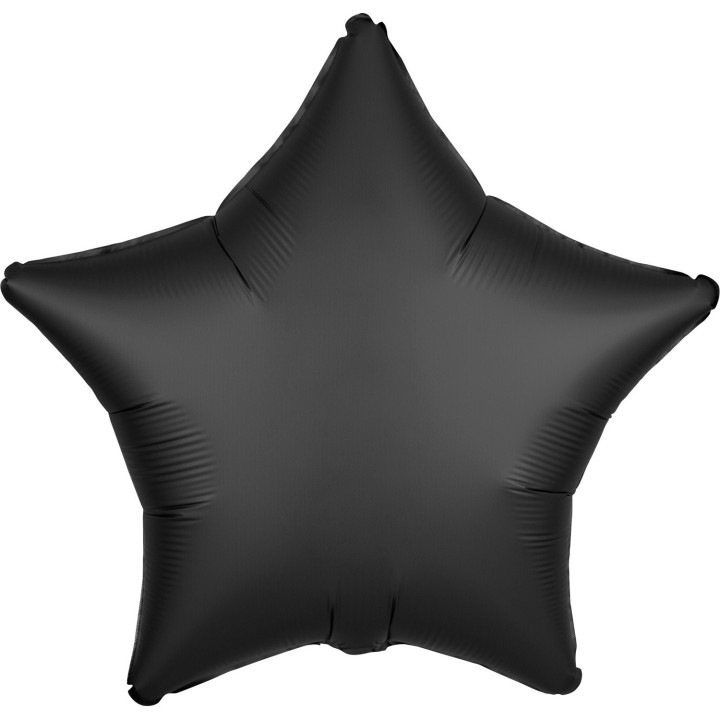 Folieballon onbedrukt zwart ster