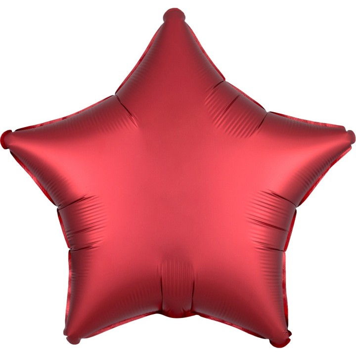 Folieballon onbedrukt rood ster